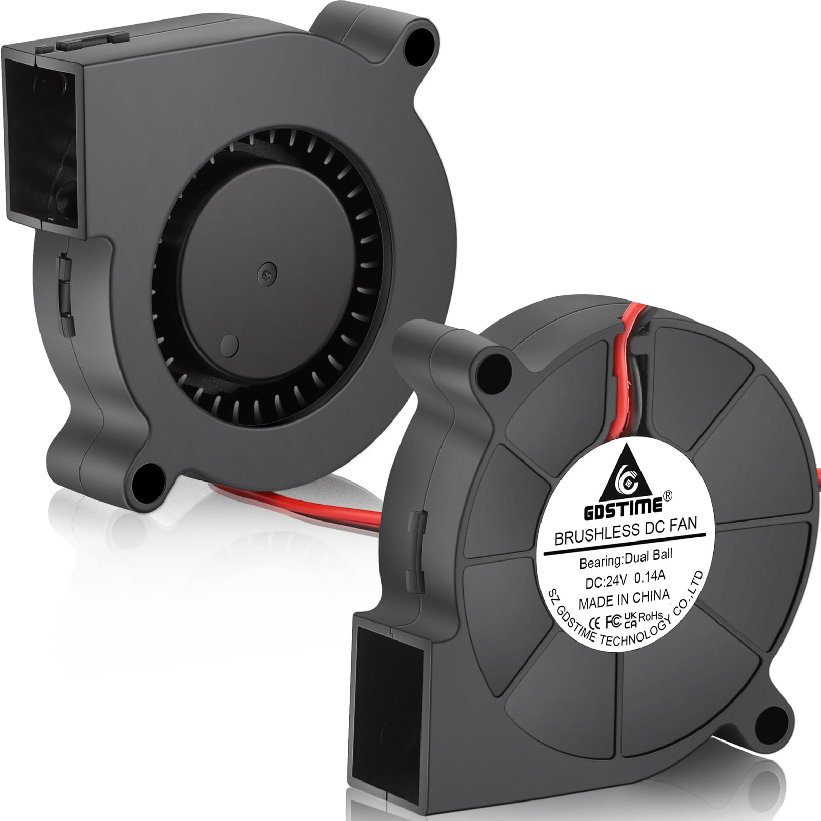 2-Pack 50mm Blower Fans for 3D Printers