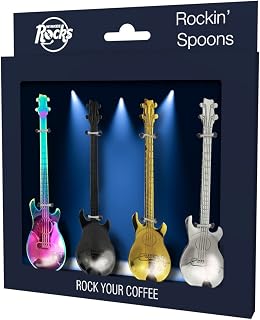 Winkee Löffel-17222 Spoon, 16 x 18 x 1.5 cm, Black,gold,silver