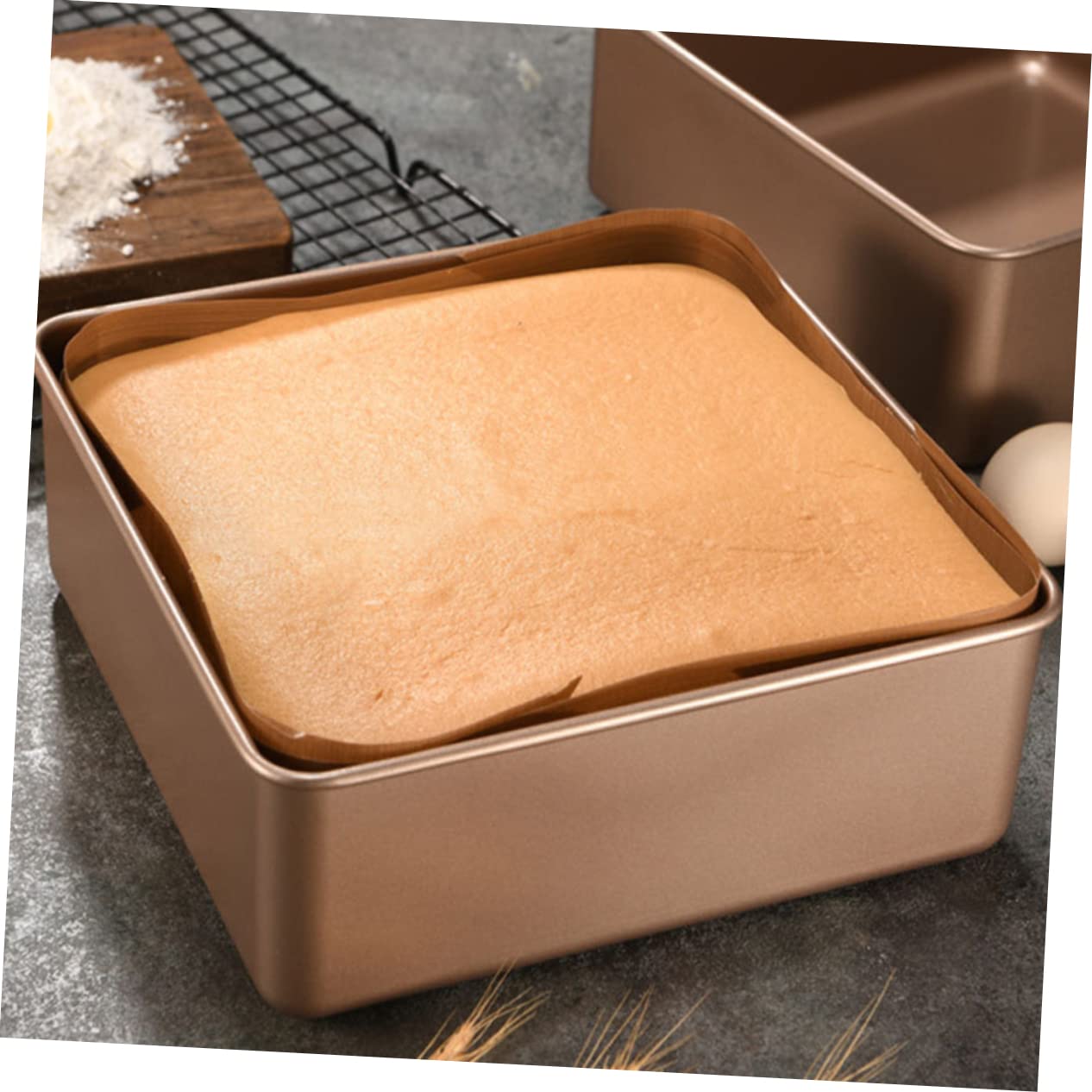 Molde Cuadrado para Pasteles de Acero Inoxidable, Antiadherente