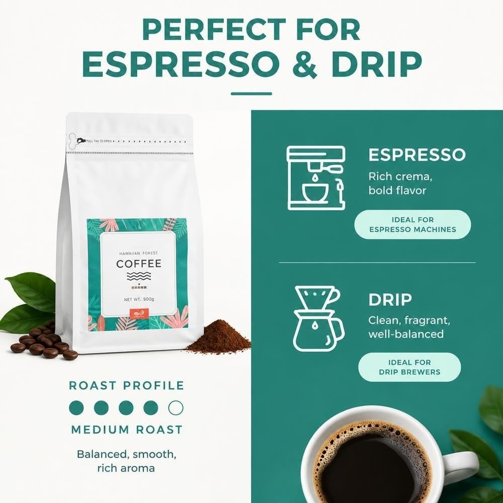 500 g de granos de café Arábica medio oscuro