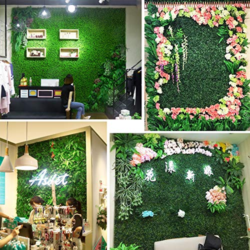 Zereff - Artificial Grass Lawn Turf Simulation Plants Landscaping Wall Decor Green Plastic Lawn Door Shop Image Backdrop Grass Flores - (Size: 40X60Cm, Color: D) #TOP1