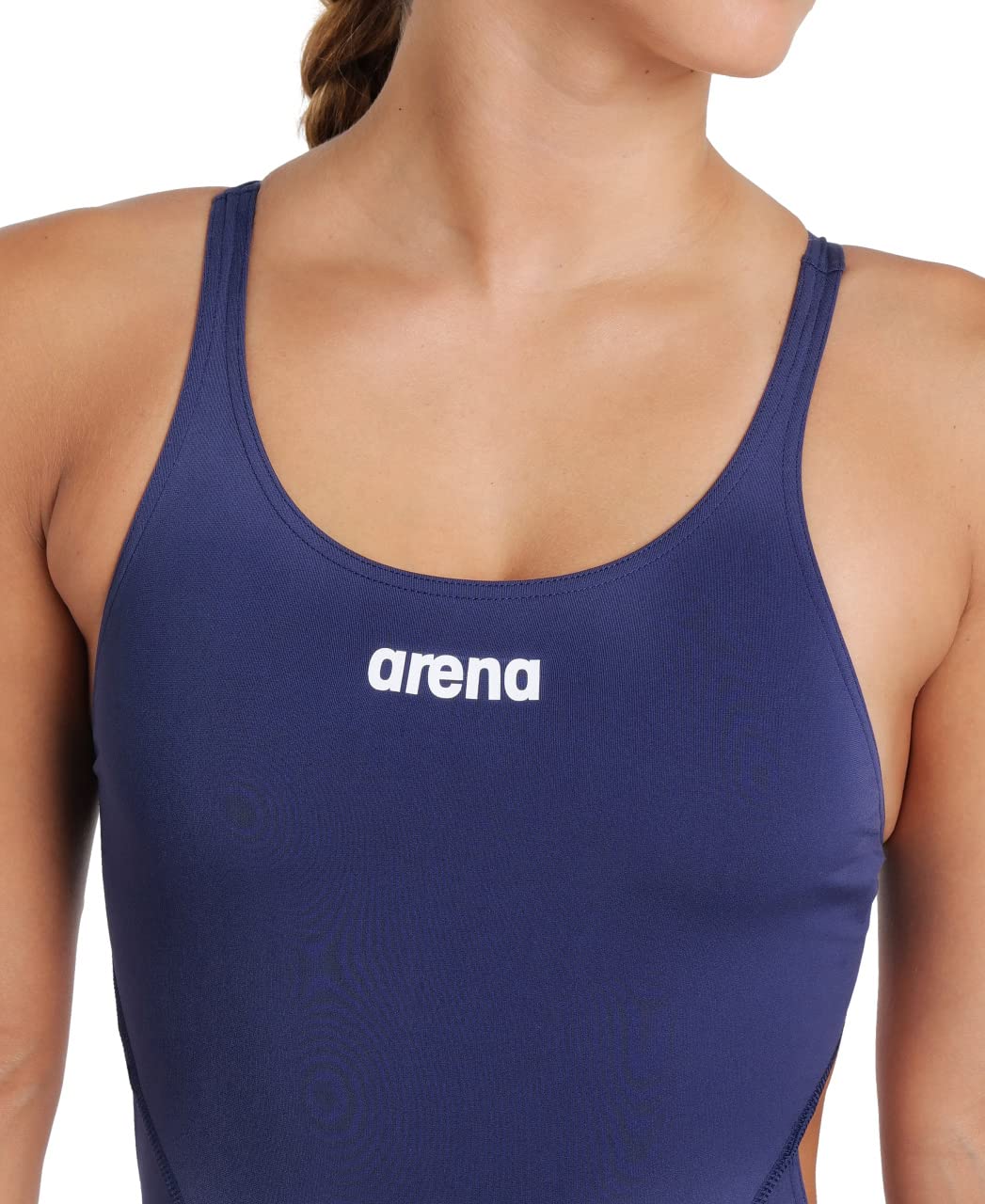 Arena Solid Swim Tech Team Maillot de Bain Femme Une Pièce, Séchage Rapide, Maillot de Bain Sportif en MaxLife Tissu Eco avec Résistance Maximale au Chlore et Protection UV UPF 50+