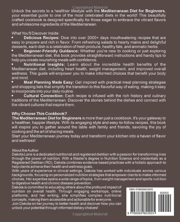 MEDITERRANEAN DIET FOR BEGINNERS: Discover the Joy of Eating Well. 2000 + Days Easy, Healthy and Quick Mediterranean Recipes for or All Skill Levels - Image 2