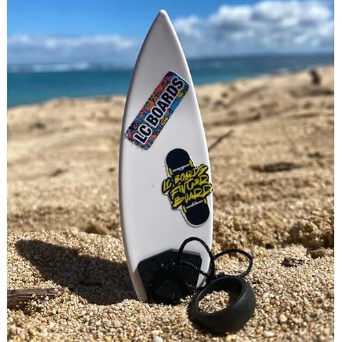 LC Boards Finger Surfboard White with Leash