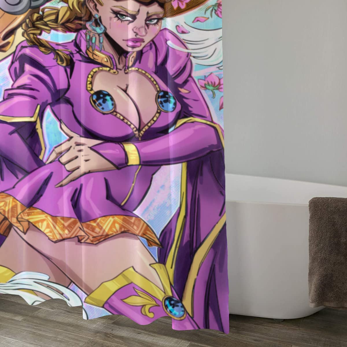 ❄✨♦シャワーカーテン ❤❄✨入手困難☆☆☆☆ Amazon｜ジョジョの奇妙な冒険 (5) シャワーかーてん 防水 防カビ バス