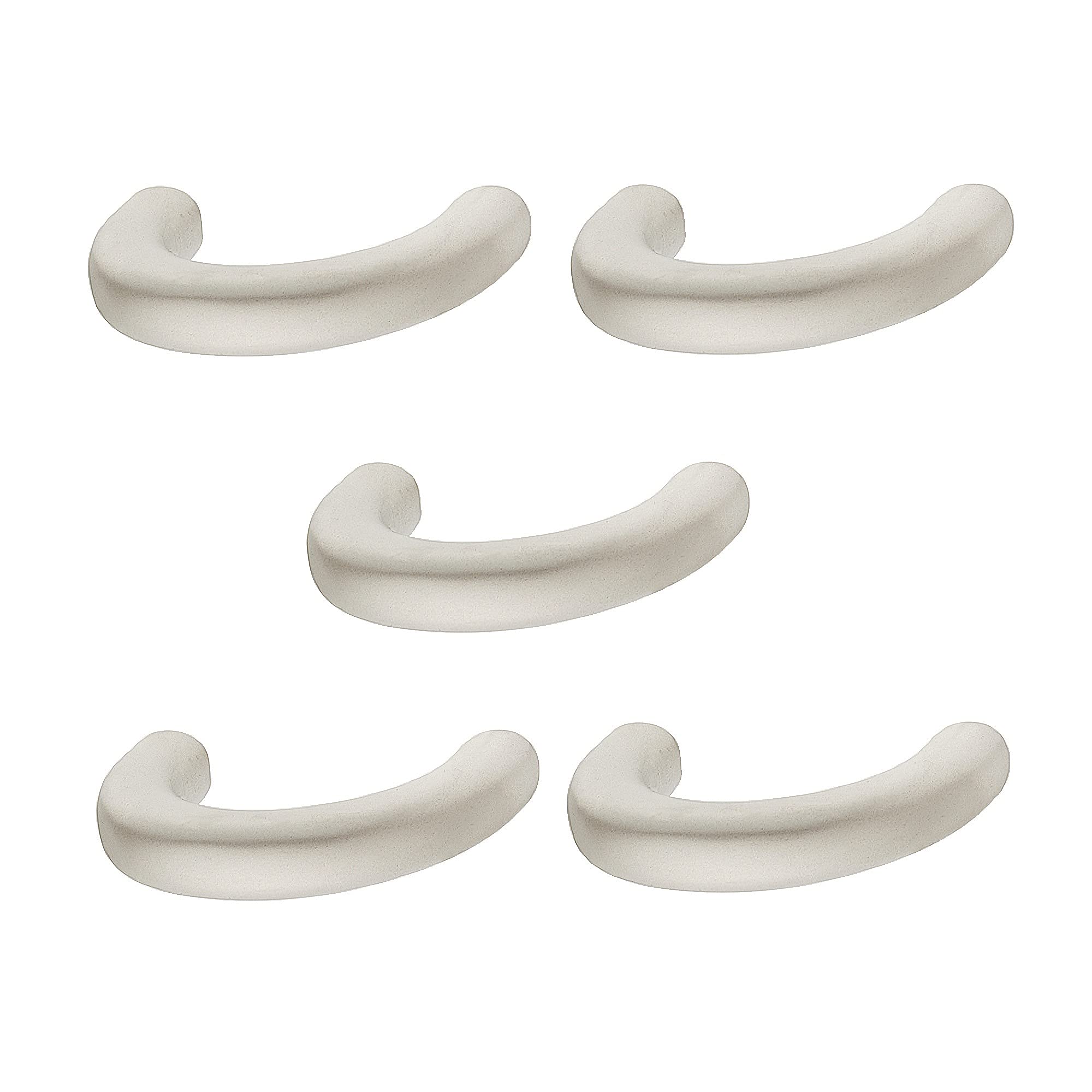 Gedotec Matte Nickel Plated Designer Arch Handle 32 Mm Furniture Handle Nickel-Plated Matt Drawer Handle Kitchen - H10139 | Cupboard Handle Curved | Leonie | For Furniture & Dressers | Pack Of 5 Handles With Screws