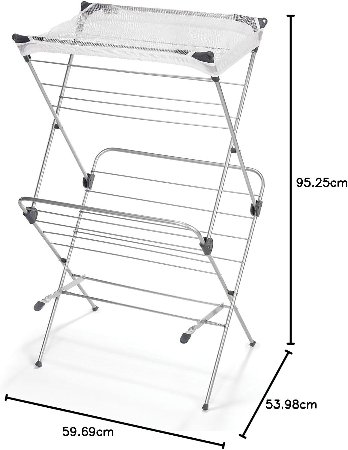Polder Two-Tier Free Standing Clothes Drying Rack with Mesh Garment Dryer
