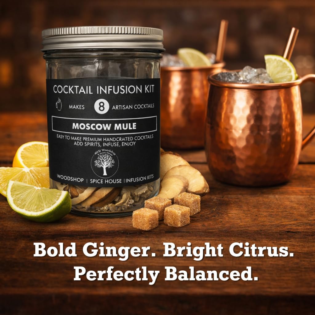 Moscow Mule Cocktail Kit | Cocktail Mix | Makes 8 Artisan Cocktails | Tastes Just Like The Classic Mule Cocktail