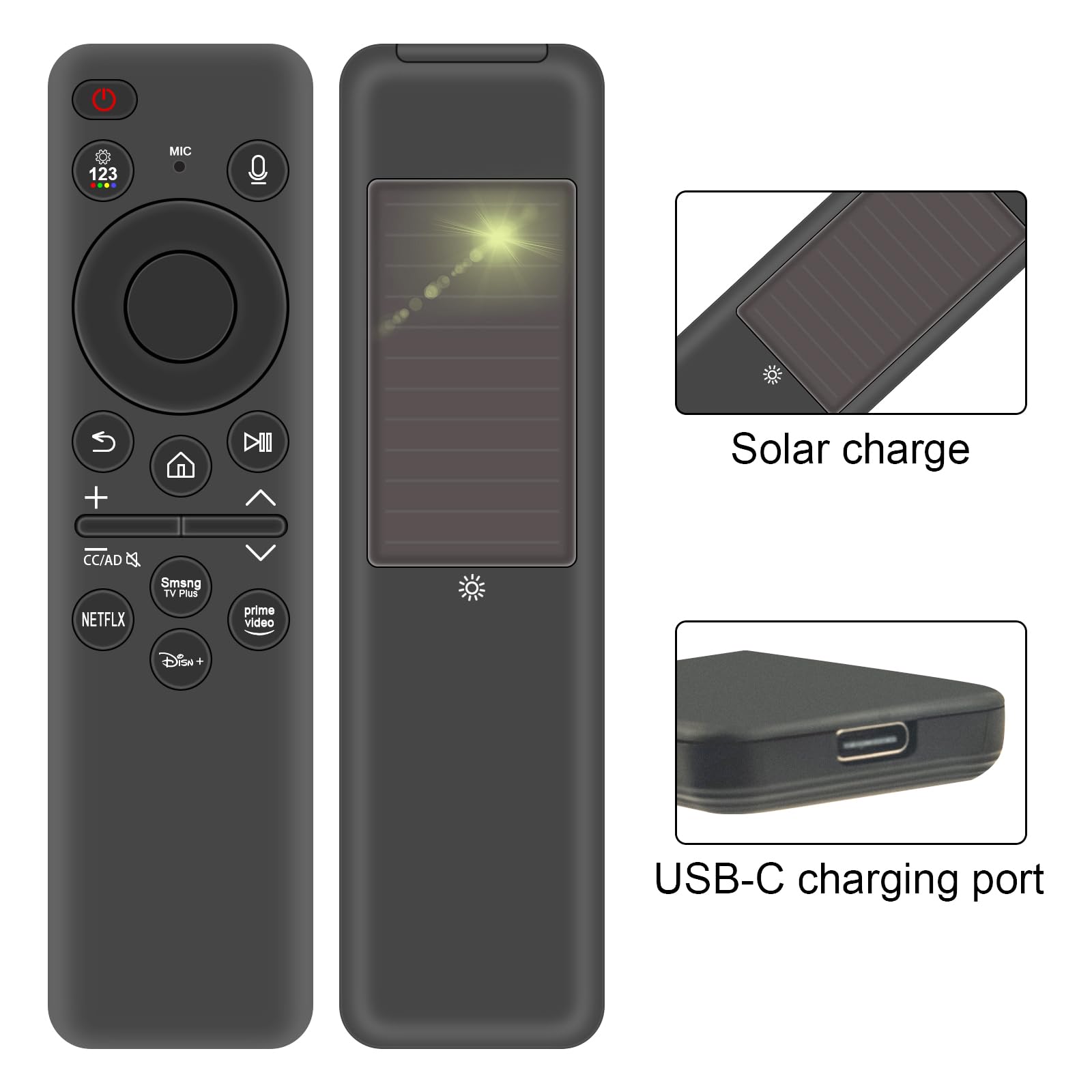 PERFASCIN BN59-01455A Sub BN59-01432A - Telecomando di ricambio per Smart TV Samsung QN65Q60DAFXZA QN70Q60DBFXZA QN75Q60DAFXZA