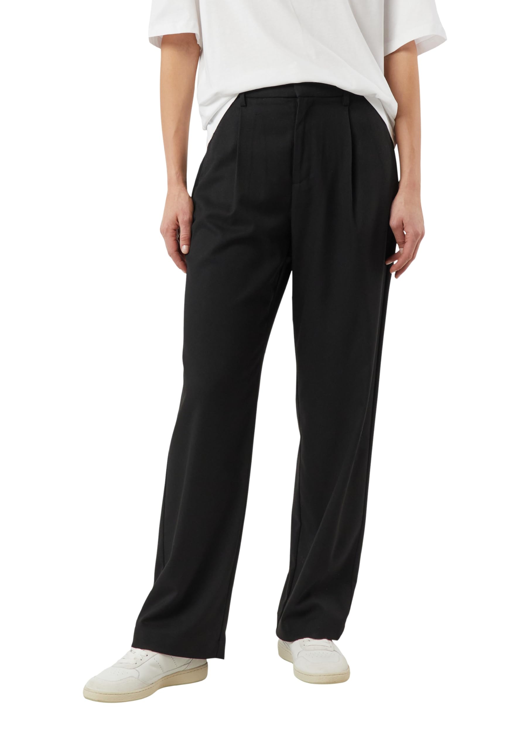 COMMA Locker geschnittene Bundfaltenhose