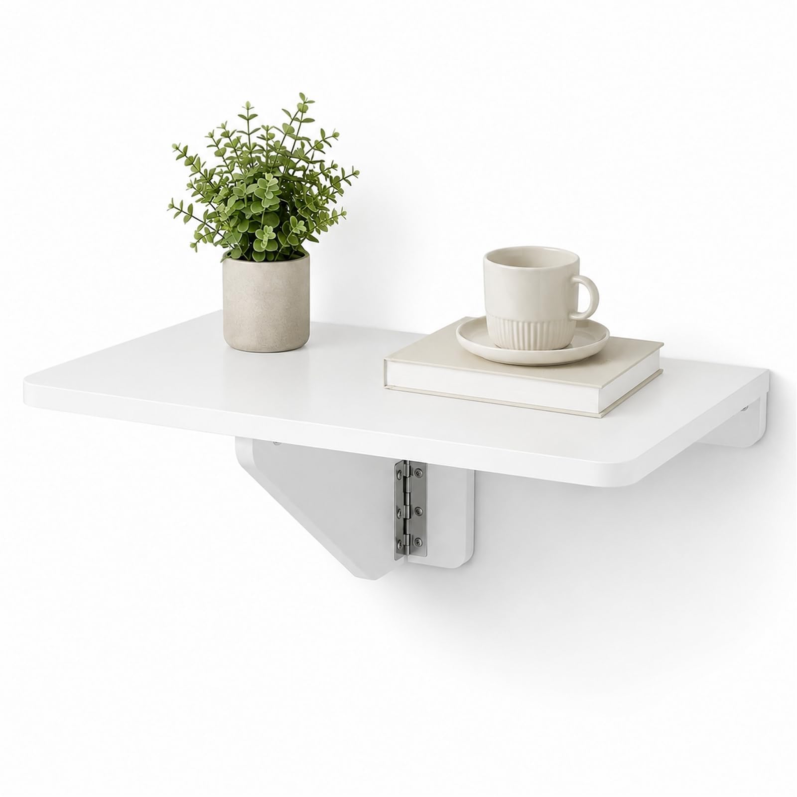 Klapptisch mit 2 Eiscreme-Grün Stühlen, Tischgruppe 60x40 cm, Weiß | Essgruppen Wandklapptisch Wand, Platzsparend, 50 kg, für Kleine Räume und Balkon Küche, 2 Eiscreme-Grün Stühlen