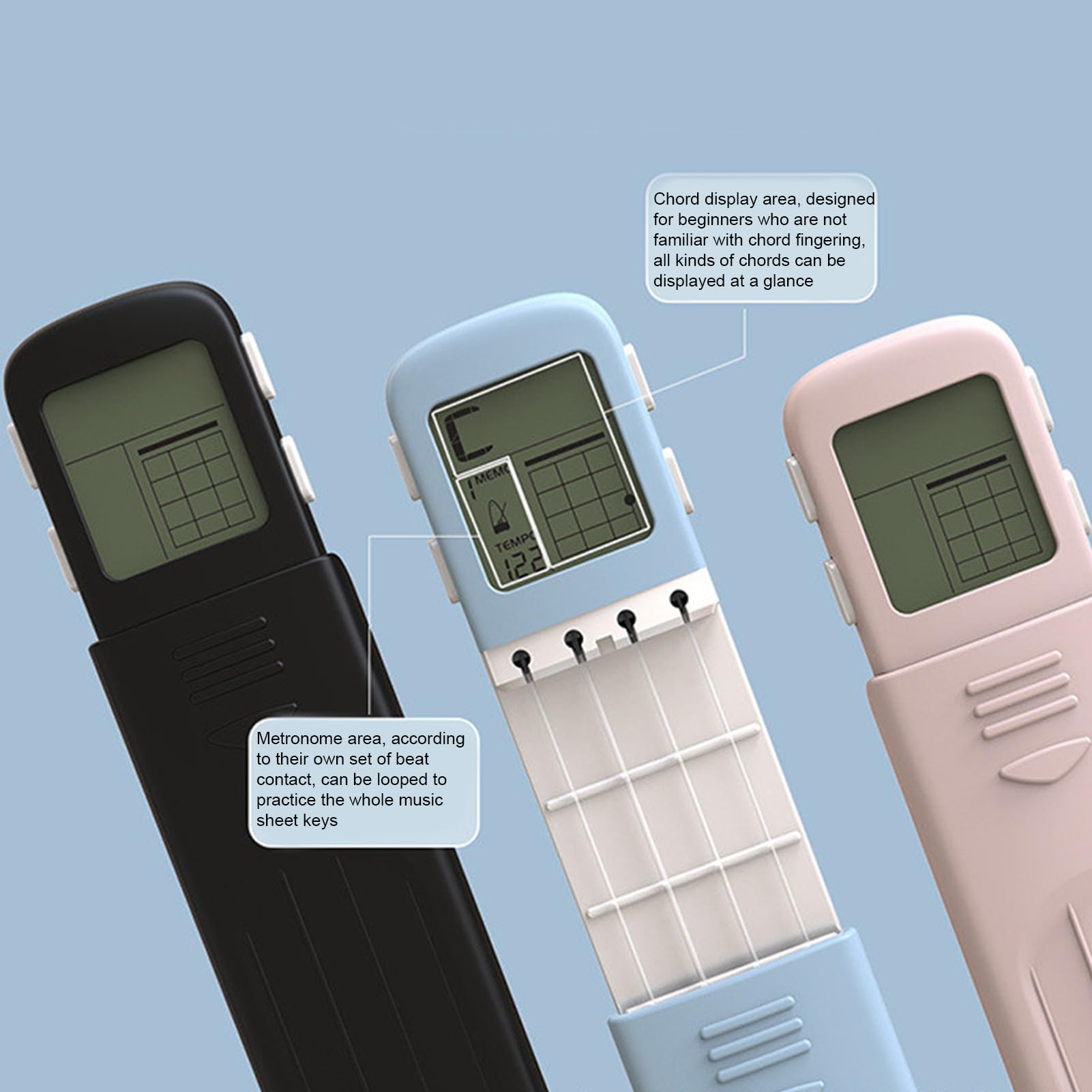 Trainer Digitale per Chitarra Metronomo Portatile Con Tabella Di Accordi