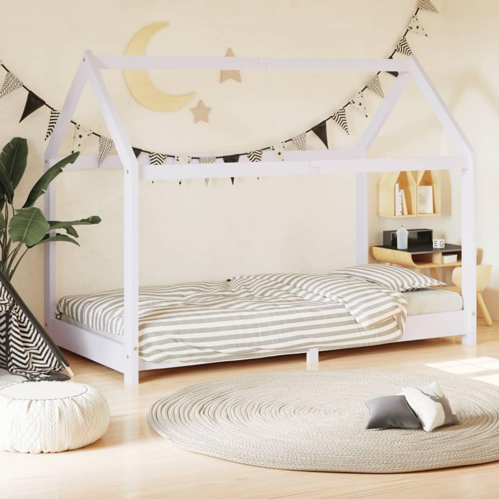 SKM Estructura de Cama Infantil Madera Maciza Pino 80x160 cm,Mobiliario,Mobiliario para bebés y niños pequeños,Cunas y Camas para niños,283350