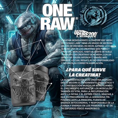 Miniatura 6 de Creatina Monohidratada En Polvo. One Raw Creatina Ultra Pure 200 Mesh, Pre Y Post Entreno, Complemento Pre Training Y Pre Workout. Suplemento Alimenticio Para Deportistas. 300 G. Piña Colada