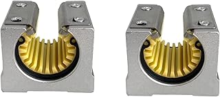 SBR16UU Bearing Blocks, 2Pcs Engineering Plastic 16mm Open Sliding Slider Block for SBR16 Linear Motion Shaft Guides Slide Rails as CNC Linear Rail Kit