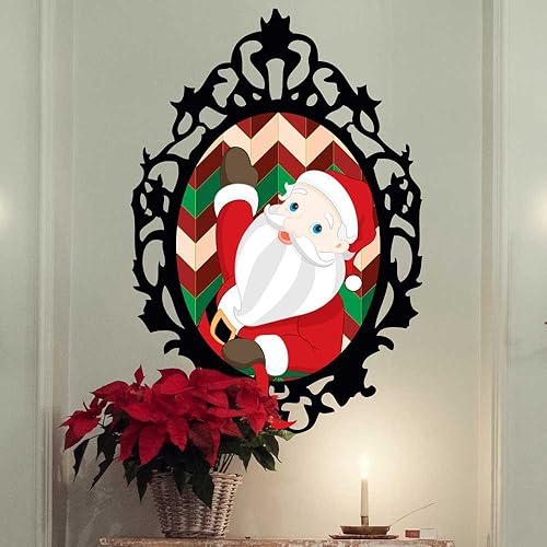 Santa Cameo Wall Decal - Christmas Wall Decal by Chromantics