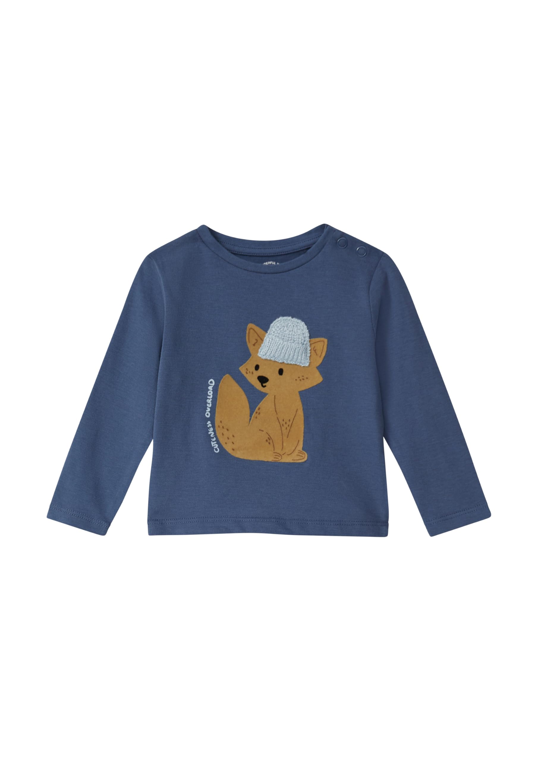 s.Oliver Langarmshirt mit Flockprint und Applikation