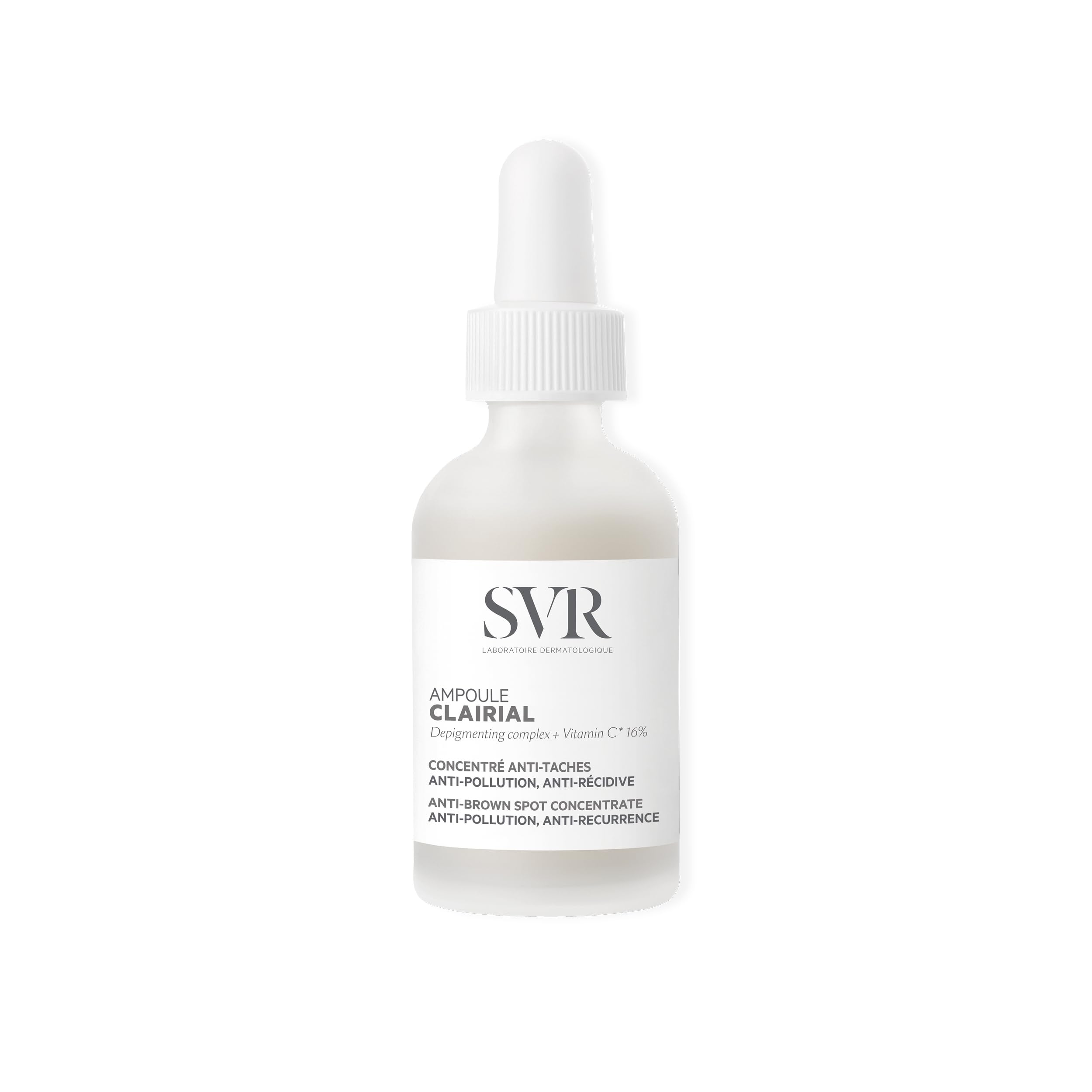 SVR - Ampolla clarial - Concentrado de triple acción anti-manchas oscuras - Para piel sensible propensa a la hiperpigmentación - Complejo despigmentante 14%, vitamina C optimizada 2% - 30 ml