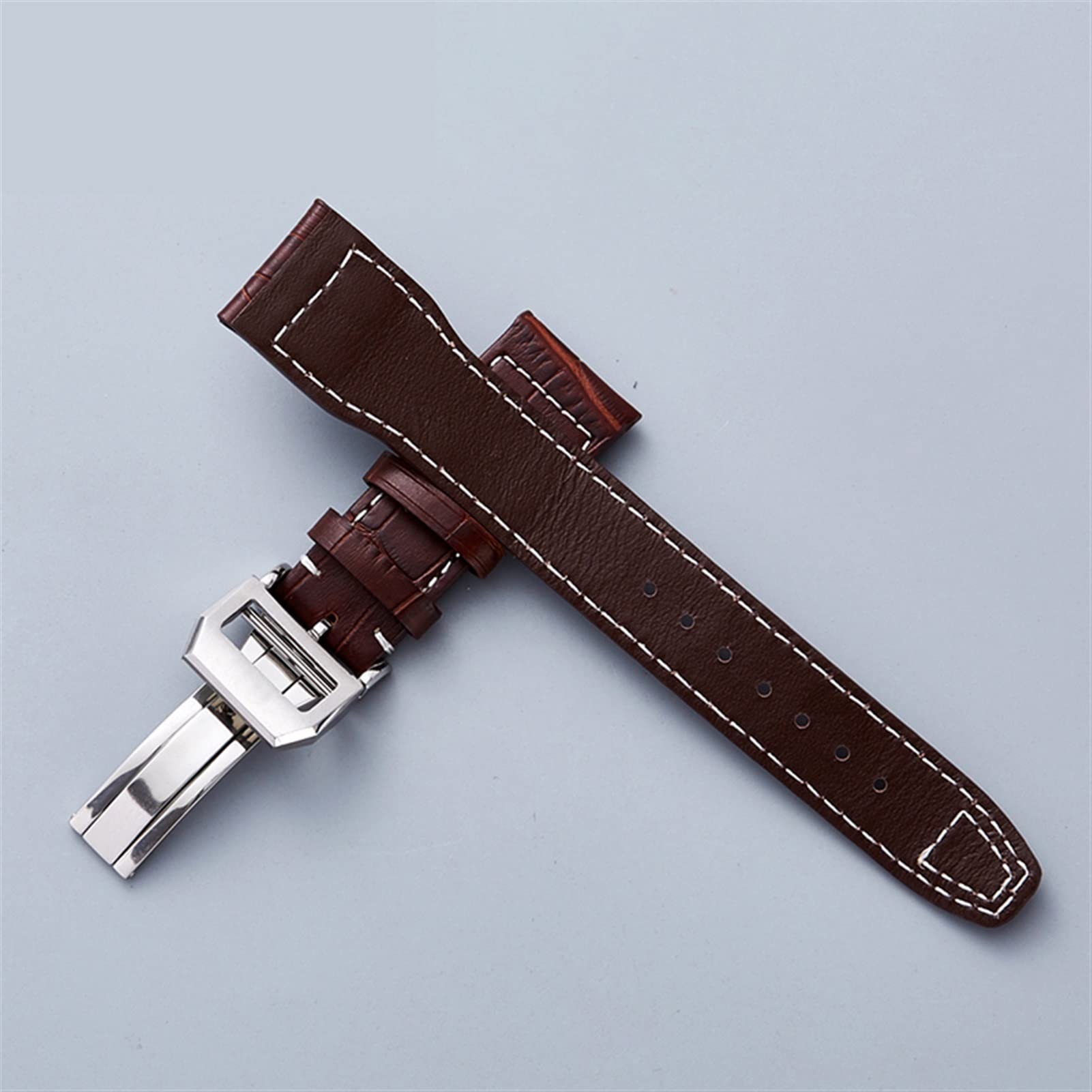 JDIME Dla IWC Pilot Mark Series Watch Band Prawdziwy Sklep Skórzany Akcesoria Męskie Skóra Skóra Bydlęca Męskie Zegarki 22 mm