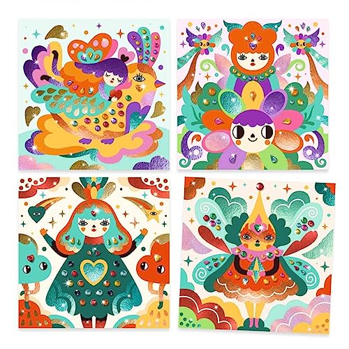 Djeco A&C Cuadros de Metal Armonía kit manualidades foil 4