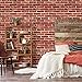 Abyssaly Brick Wallpaper Peel and Stick Red Brick Contact Paper for Bedroom 17.7