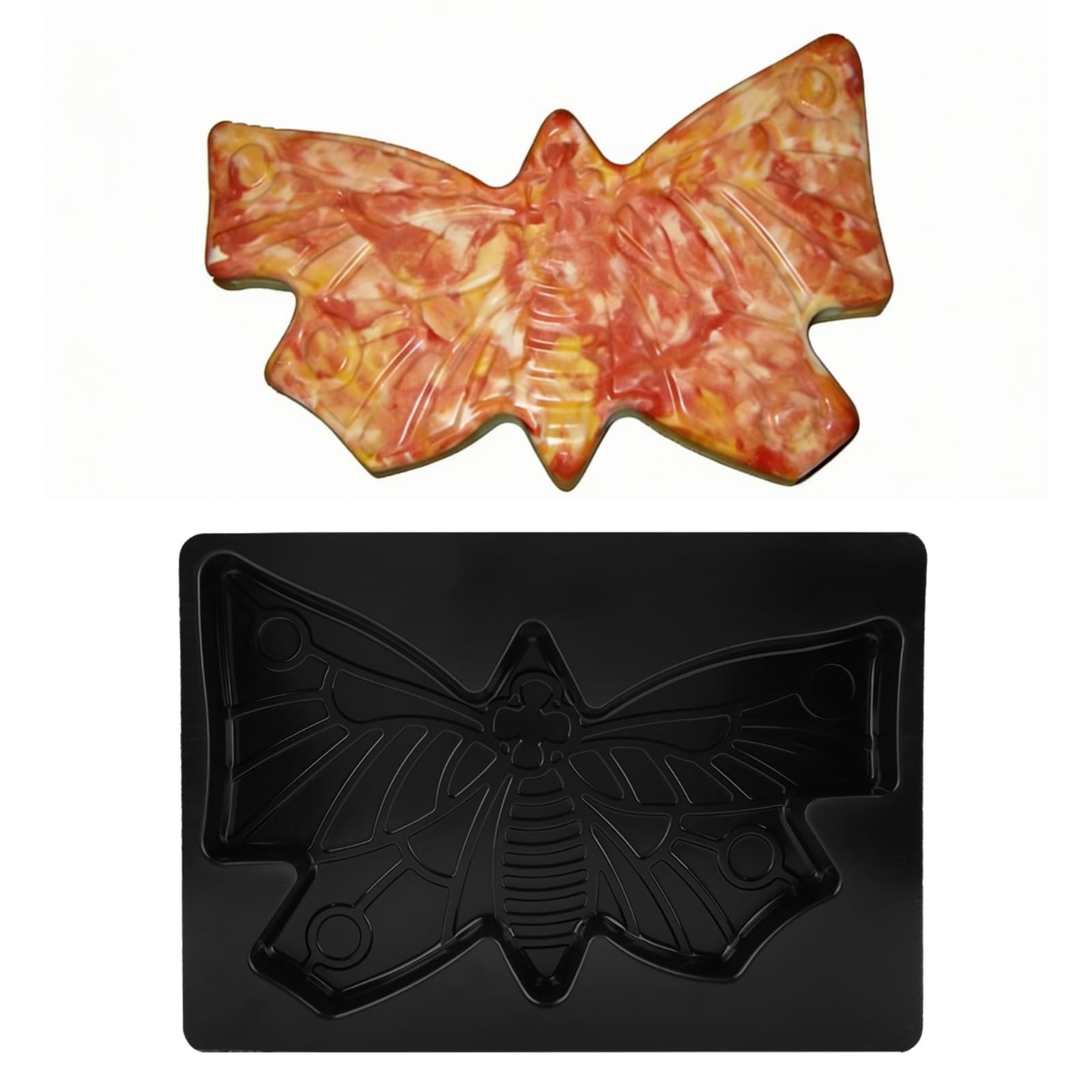 Moule Papillon Béton, Forme Tremplin ABS Réutilisable 44x31x4.5 cm pour Création Passerelles Artistiques Jardin Décoration Extérieure