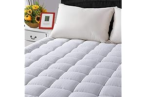 LEISURE TOWN Down Alternative Extra Soft Cotton Mattress Topper for Side, Stomach, or Back Sleepers
