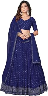 Traditional Georgette Lehenga Choli Indian ready to wear Flared with stitched blouse for Diwali/Navratri