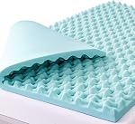 DMI Foam Mattress Topper, Egg Crate Foam Pad, Mattress Pad and Bed Topper for Support, Air Circulation, Pressure Relief and Weight Distribution, Full Size Mattress, 50 x 72 x 2, Blue
