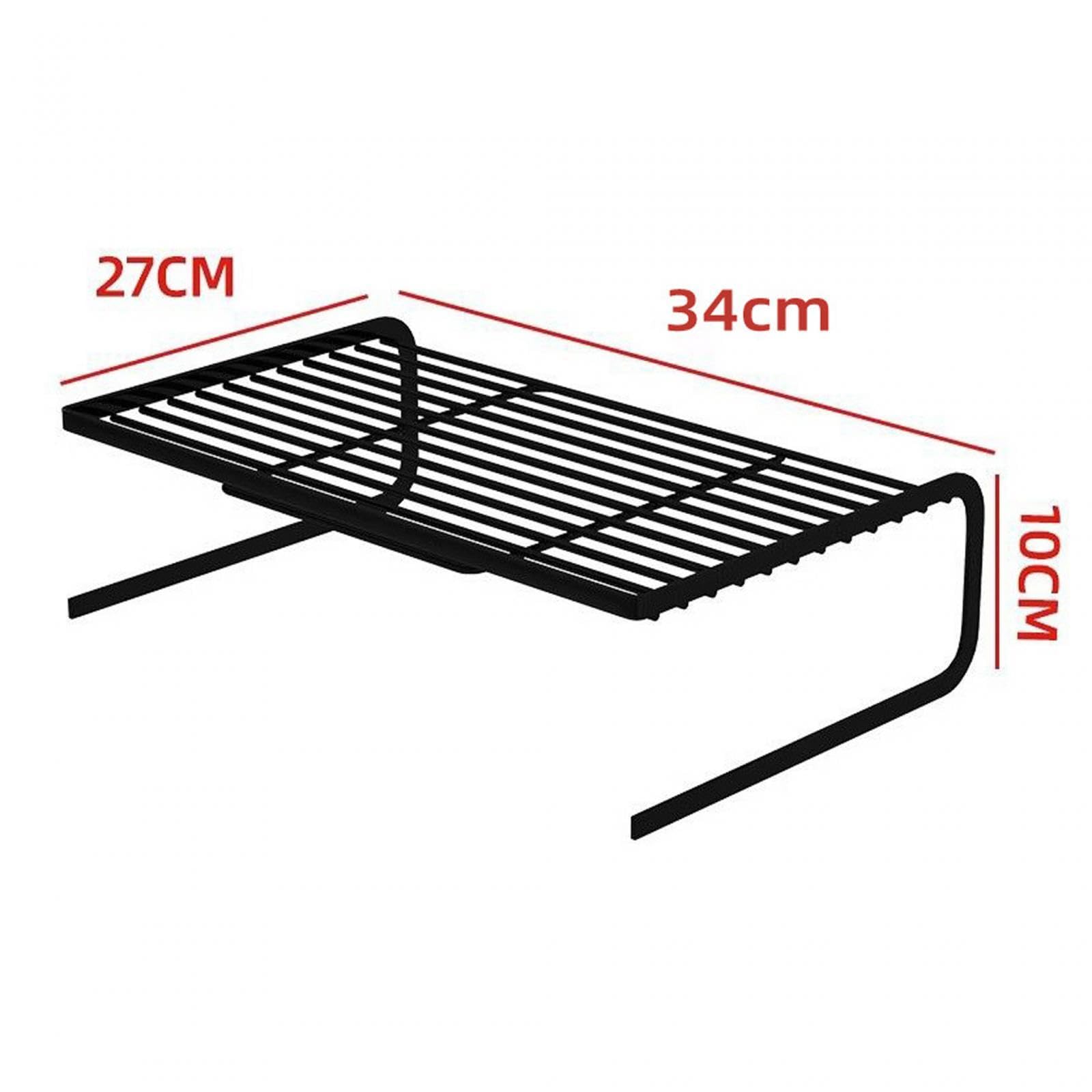 Soporte para Portátil Soporte para Notebook Soporte Elevador de Organizador de Escritorio con Superficie de Malla Metálica Adecuado para, Pequeño Negro