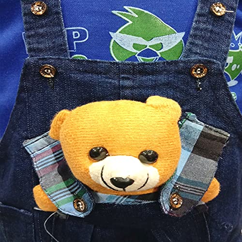 Image of FOCIL Baby Boy's and Baby Girl's Full Sleeve Gudda Denim Dungree With T-shirt for Kids