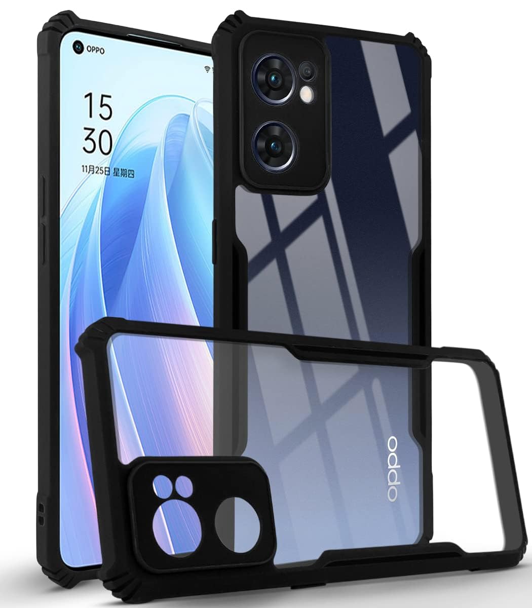 Jkobi Back Cover Case for Oppo Reno7 5G | Reno 7 5G (Shockproof with Polycarbonate Clear Panel | Professional Black) (B0CCJ9PNLN) Amazon Price History, Amazon Price Tracker