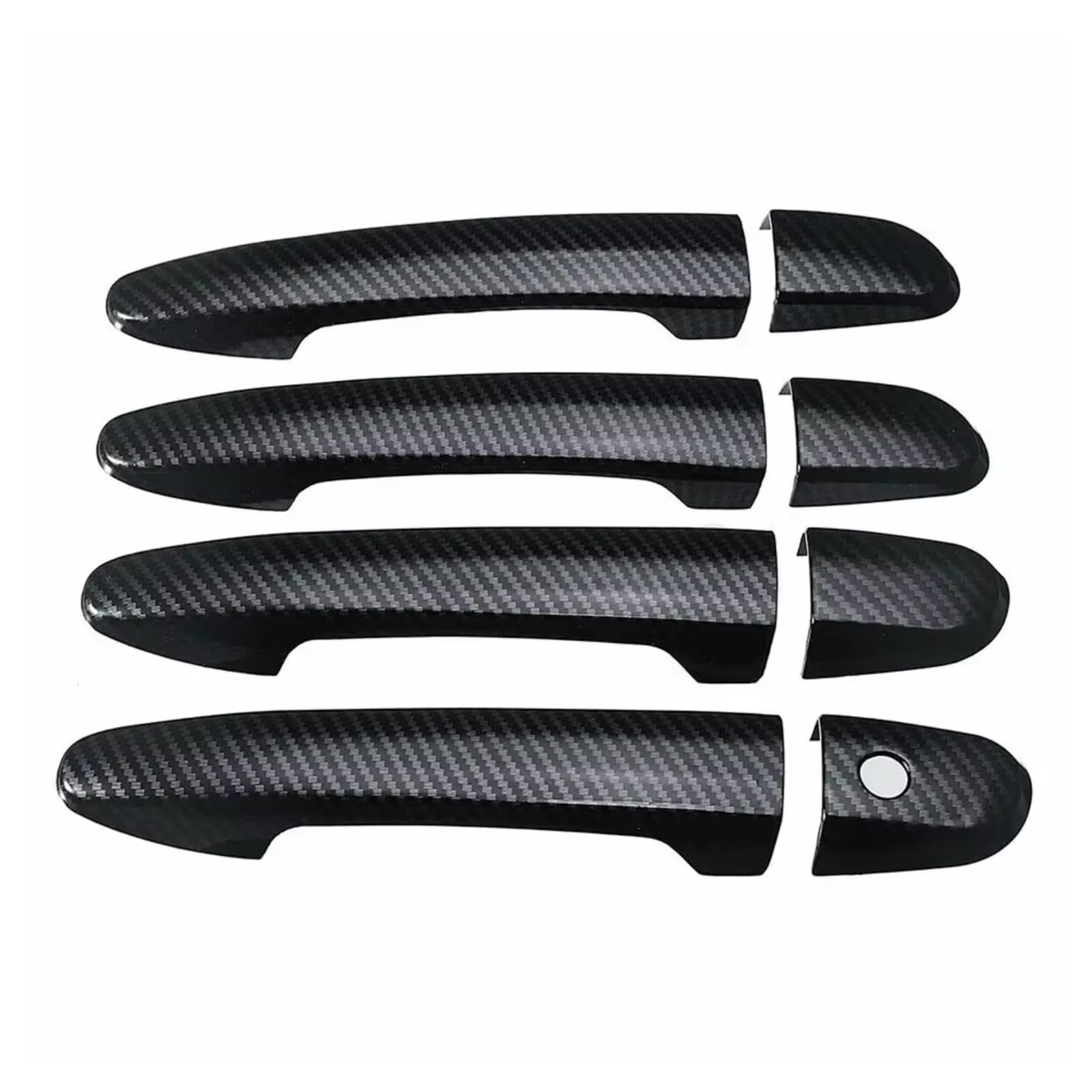 Qdzvalumv Normal Carbon Car Door Handles Cover Shell Compatible With Mazda For Cx3 Cx5 2014 2015 2016 2017 2018 2019 Car Door Handle Cover Trim Accessories Set(Normal Carbon)