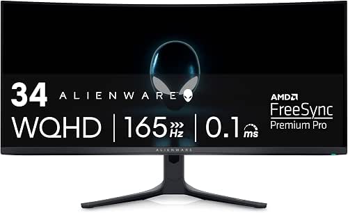 Alienware AW3423DWF Curved QD-OLED Gaming Monitor - 34-inch Quantum Dot,