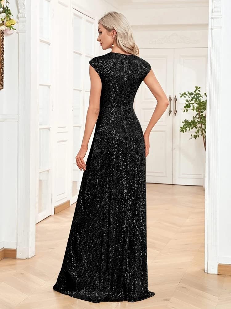 glitzy evening dresses Mermaid Straps Long Prom Dress Sparkly Evening Dress EWR465 main image 0