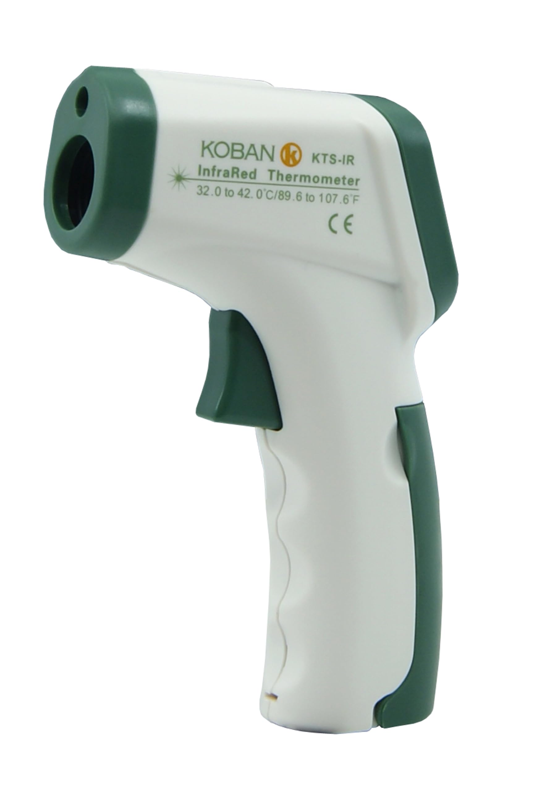 KOBAN KTS-IR Termómetro Digital de Frente para Bebes y Adultos. Termómetro por Infrarrojos sin Contacto con Pantalla Retroiluminada y Alarma de Fiebre. Pistola para Medir la Temperatura Corporal.