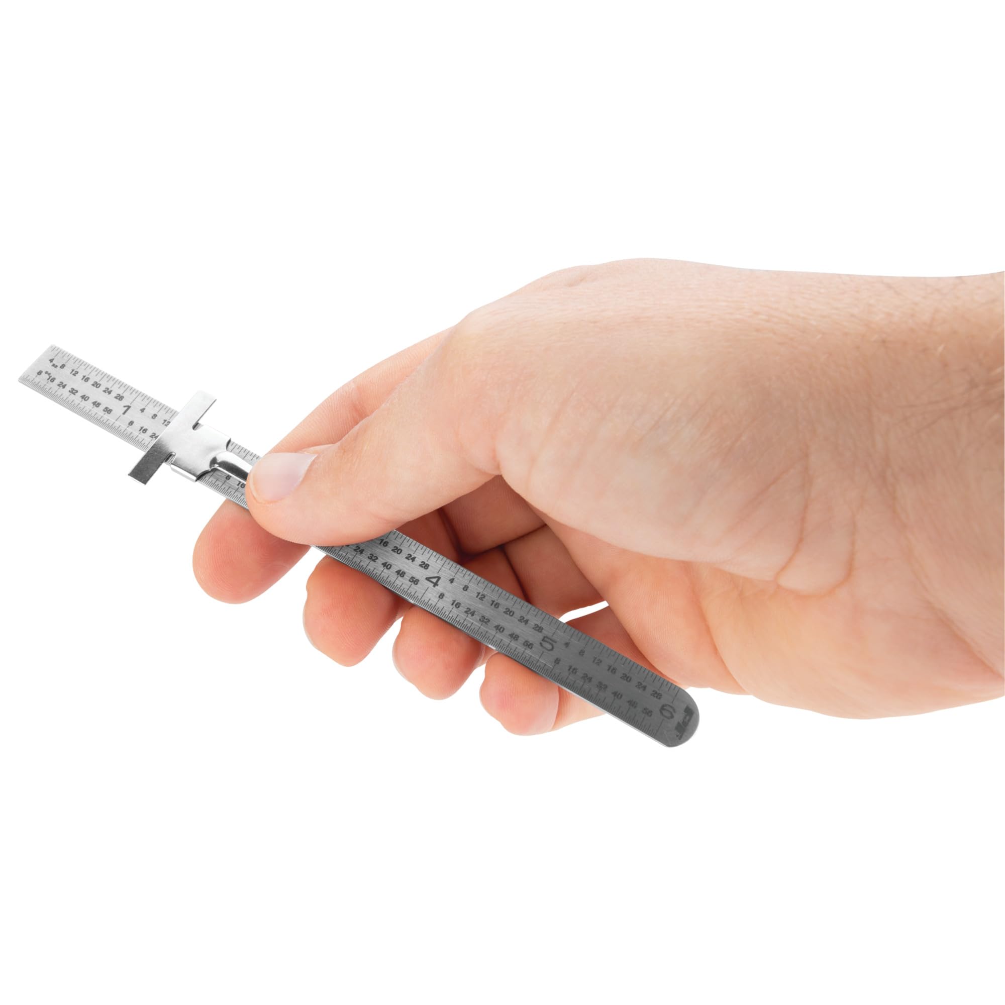 Precision Sliding Depth Gauge - 6 Inch Stainless Steel -7
