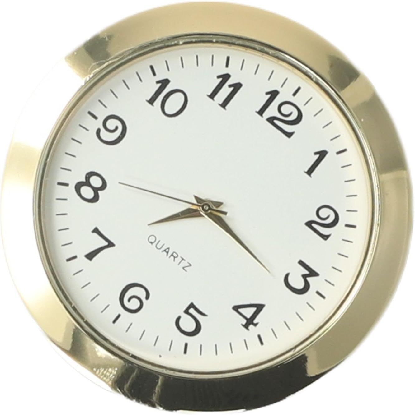 Mini Clock Insert Quartz Movement - 2.17" (55mm) With Stainless Steel Back, Gold/Silver Bezel For Small Crafts & DIY Projects,Quartz Movement Mini Clock Insert (gold Arabic)