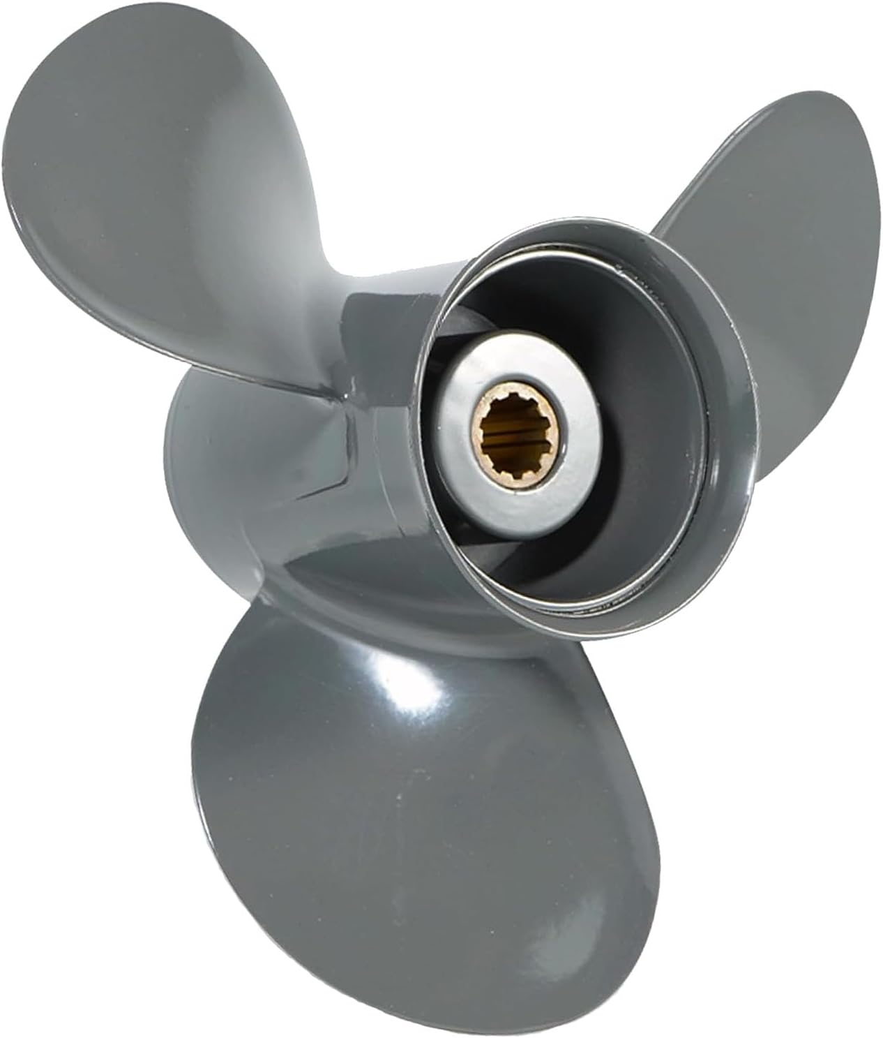 Aluminum 3 Blades 10.1x15 Outboard Boat Propeller fit Honda Engines BF25HP BF30HP 10 Spline Tooth 3" Gearcase Right Hand Rotation