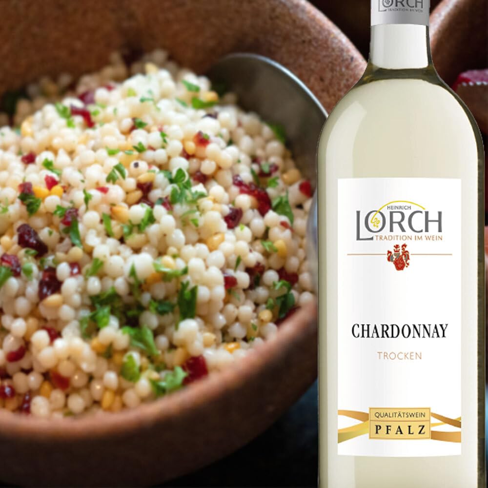 Lorch Chardonnay QbA, trocken, sortenreines Weinpaket + VINOX Winecards (6x1,0l)