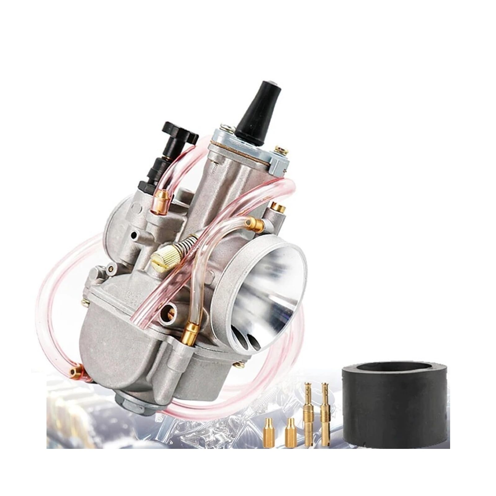 Carburatore PWK dotato di Power Jet, componente universale del carburante for motori fuoristrada 2T e 4T(Ivory white)