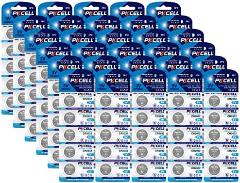PKCELL CR2032 CR2032 Batteries 2032 Battery ECR2032 DL2032 3V Lithium Batteries (150PC/30card)