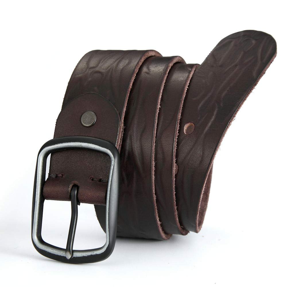 Ceinture sauvage en cuir à la main boucle ardillon accessoire homme 115cm