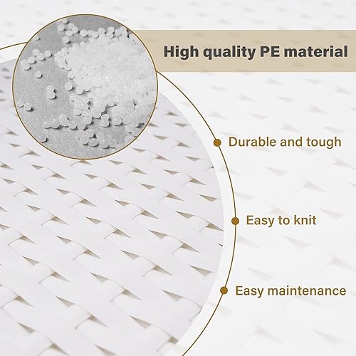 Miniatura 3 de Material de reparación de mimbre, material de tejido de ratán sintético plano para tejer y reparar mesa de silla, cesta de almacenamiento, etc.
