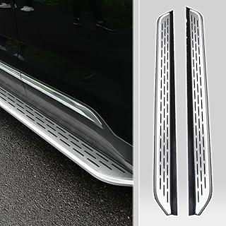 2pcs Accessories Aluminum Silver Long Grain Side Step fit for Toyota Corolla Cross 2022-2025 Running Board Pedal SUV car Black Panel Nerf Bar Silver Border(with Brackets)