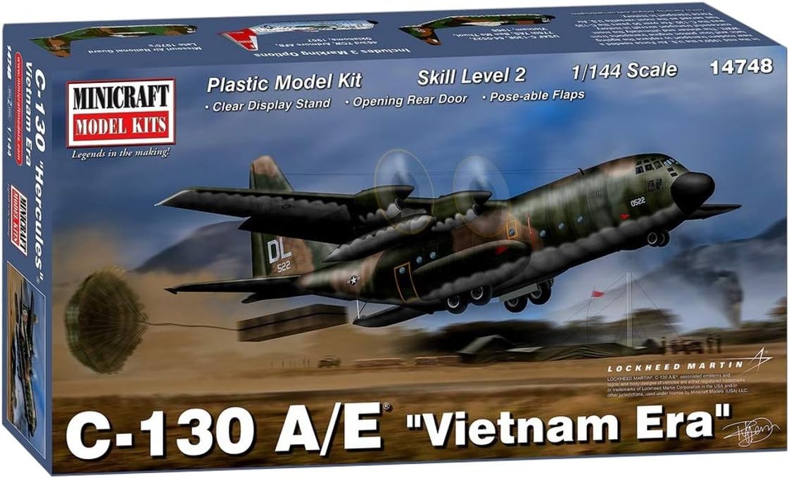 Minicraft Models 014748 1/144 C-130 A/E Vietnam Era Model Kit