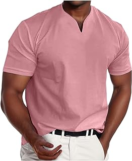 Camiseta de compresión para hombre de manga corta con cuello en V, corte estrecho, camiseta de manga corta, camiseta informal, camiseta sin vientre, color negro