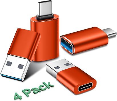 USB to USB C Adapter Combo 4-Pack, 10Gbps Type C Converter