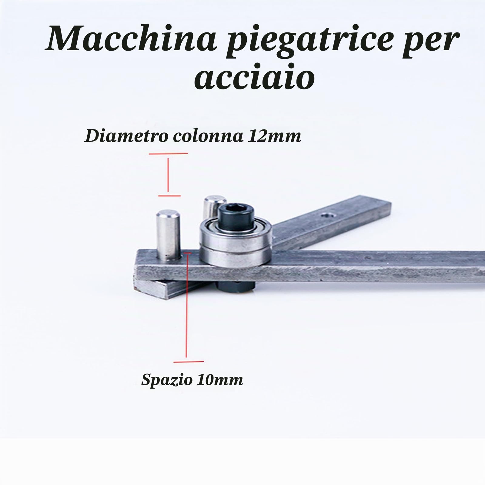Macchina Piegatubi Manuale di 1-10mm, Curvatubi Manuale, Piegatrice Per Aste di Ferro, Manuale In Acciaio Bar Bender di Costruzione per Acciaio Rotondo, Acciaio di Rinforzo, Ferro Piatto