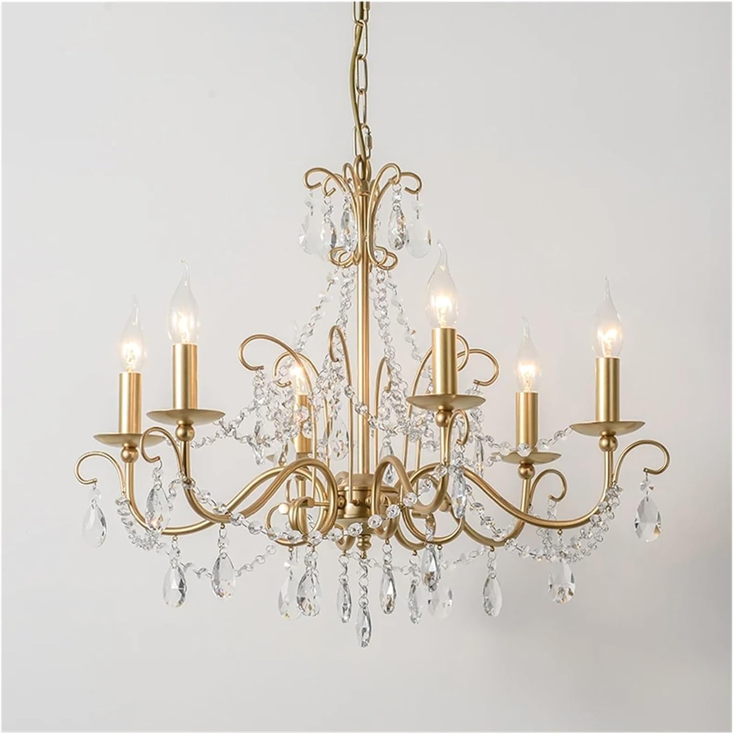 Luxury LED Crystal Chandelier Rustic V-intage Staircase Candle Chandelier Restaurant Bedroom Interior Decorative Chandelier, Modern